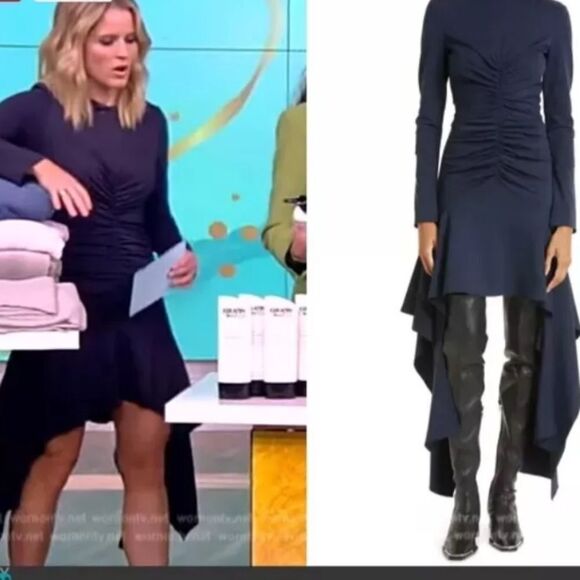 NWT Aknvas Daani Long Sleeve Jersey Dress in Lapis at Nordstrom size 0 - Picture 5 of 8